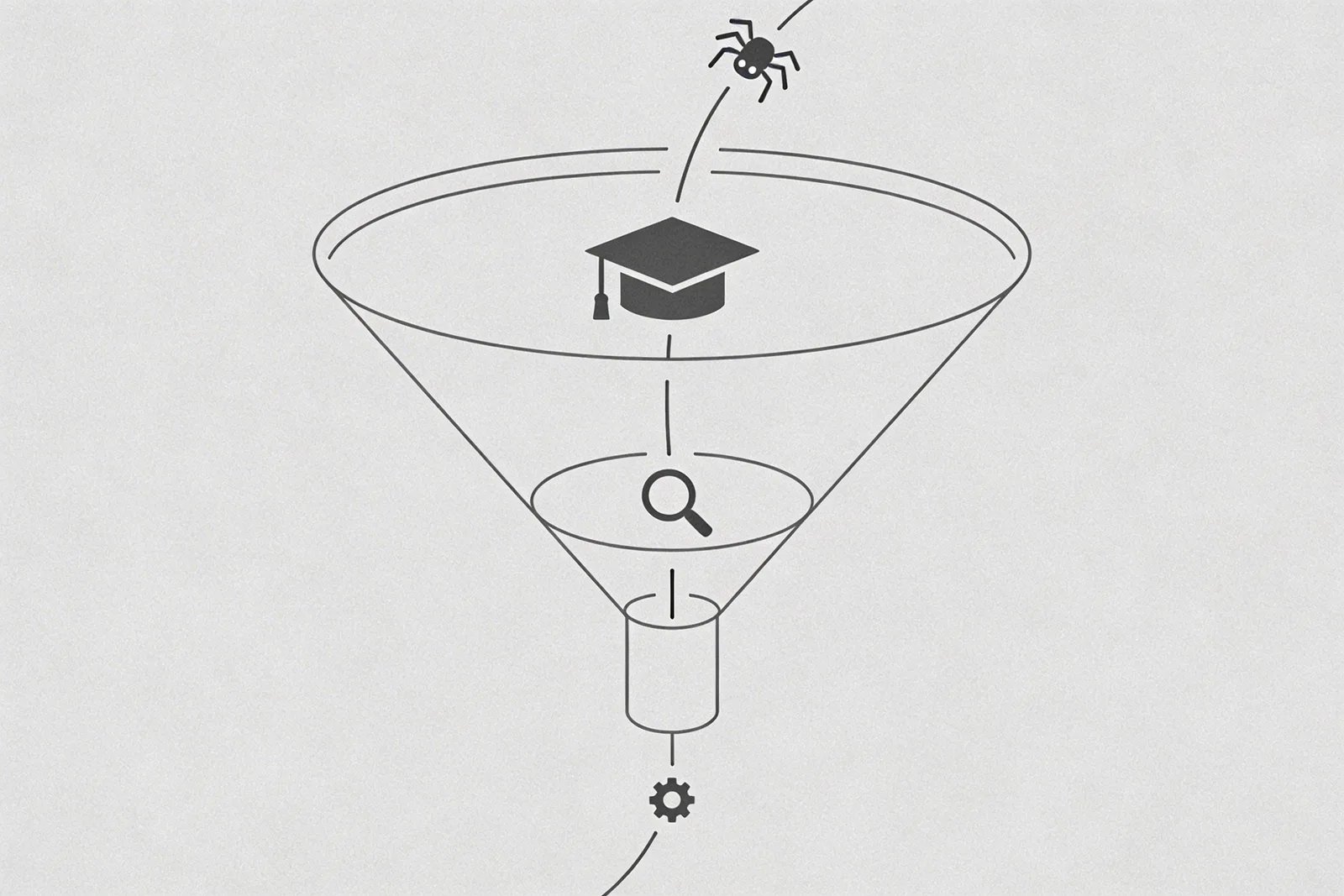 Funnel diagram showing AI crawler purpose shift from training crawlers to scraper bots and emerging agentic category